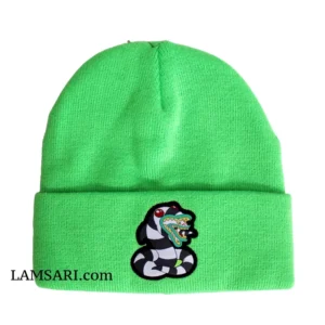 Beetlejuice Sandworm Embroidered Cuff Knit Beanie Hat