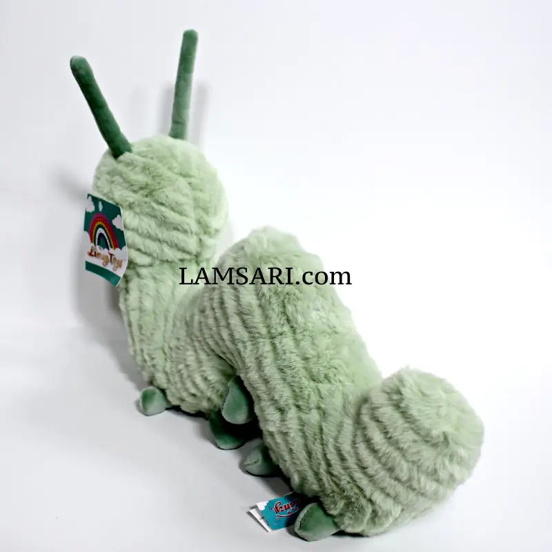 Linzy Toys Green Caterpillar Fuzzy Plush Stuffed Animal - Image 5