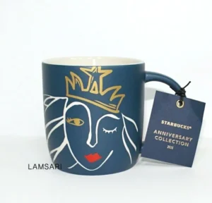 Starbucks 2016 Anniversary Crowned Siren Ceramic Cup Mug 14 Fl Oz