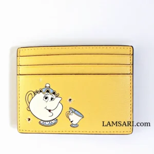 kate spade Disney Beauty and The Beast Small Yellow Cardholder Wallet