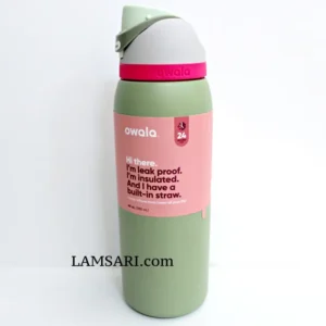 Owala Freesip Neo Sage Green Stainless Steel Water Bottle 40 Fl Oz