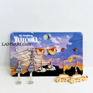 Studio Ghibli My Neighbor Totoro Cat Bus Earring Set of 6 Pairs