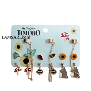 Studio Ghibli My Neighbor Totoro Cottage Cuff Earring Set of 3 Pairs